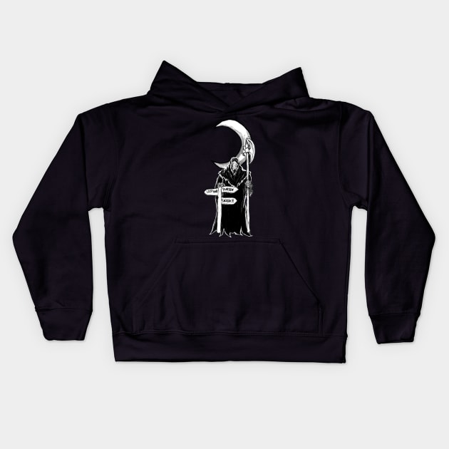 Life Under The Crescent Moon Kids Hoodie by fixedthor